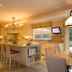 Kitchen Interior Design With Granite Island